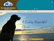 Tablet Screenshot of petcremationservices.com
